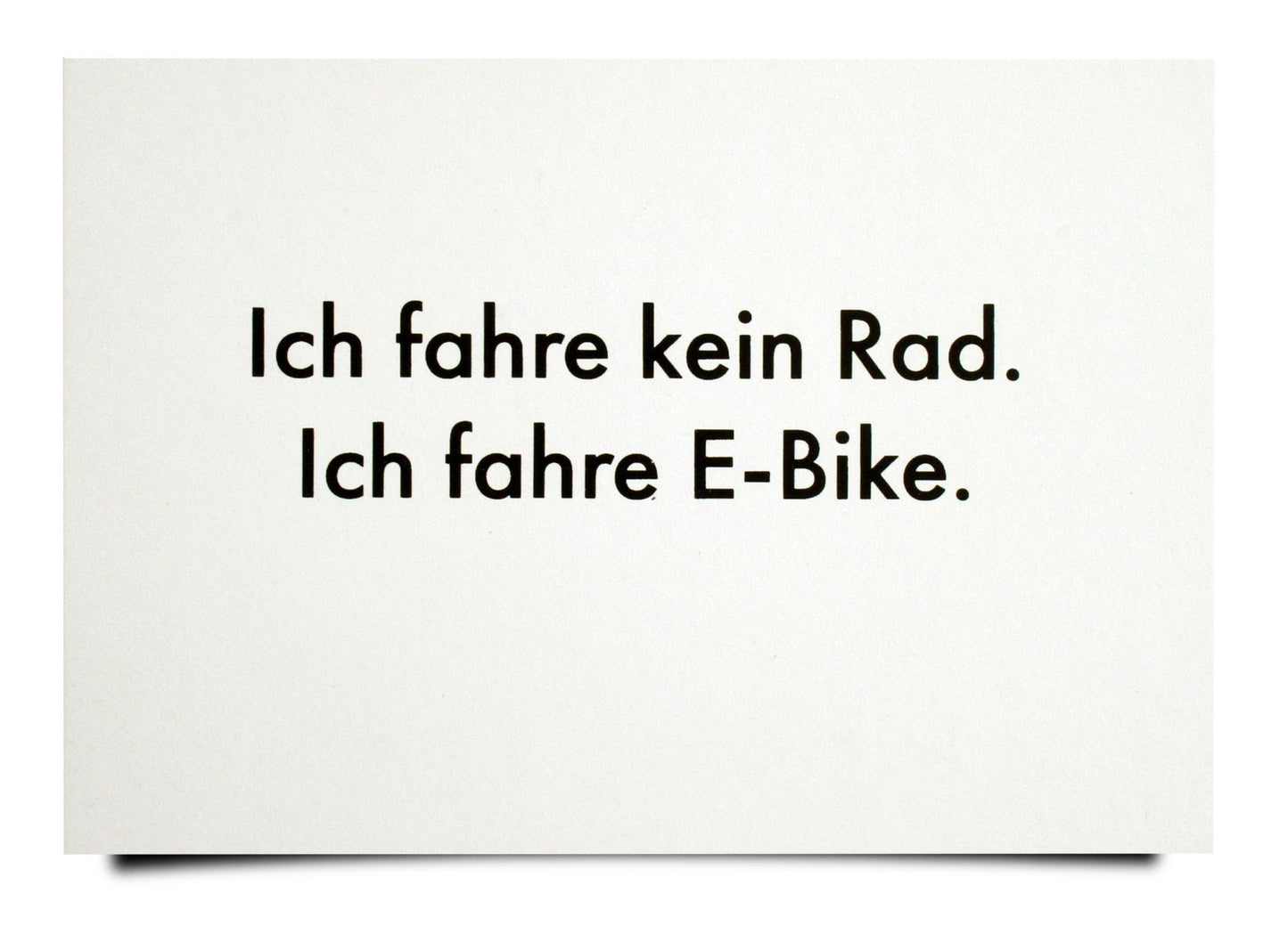 Ich fahre kein Rad | Karte