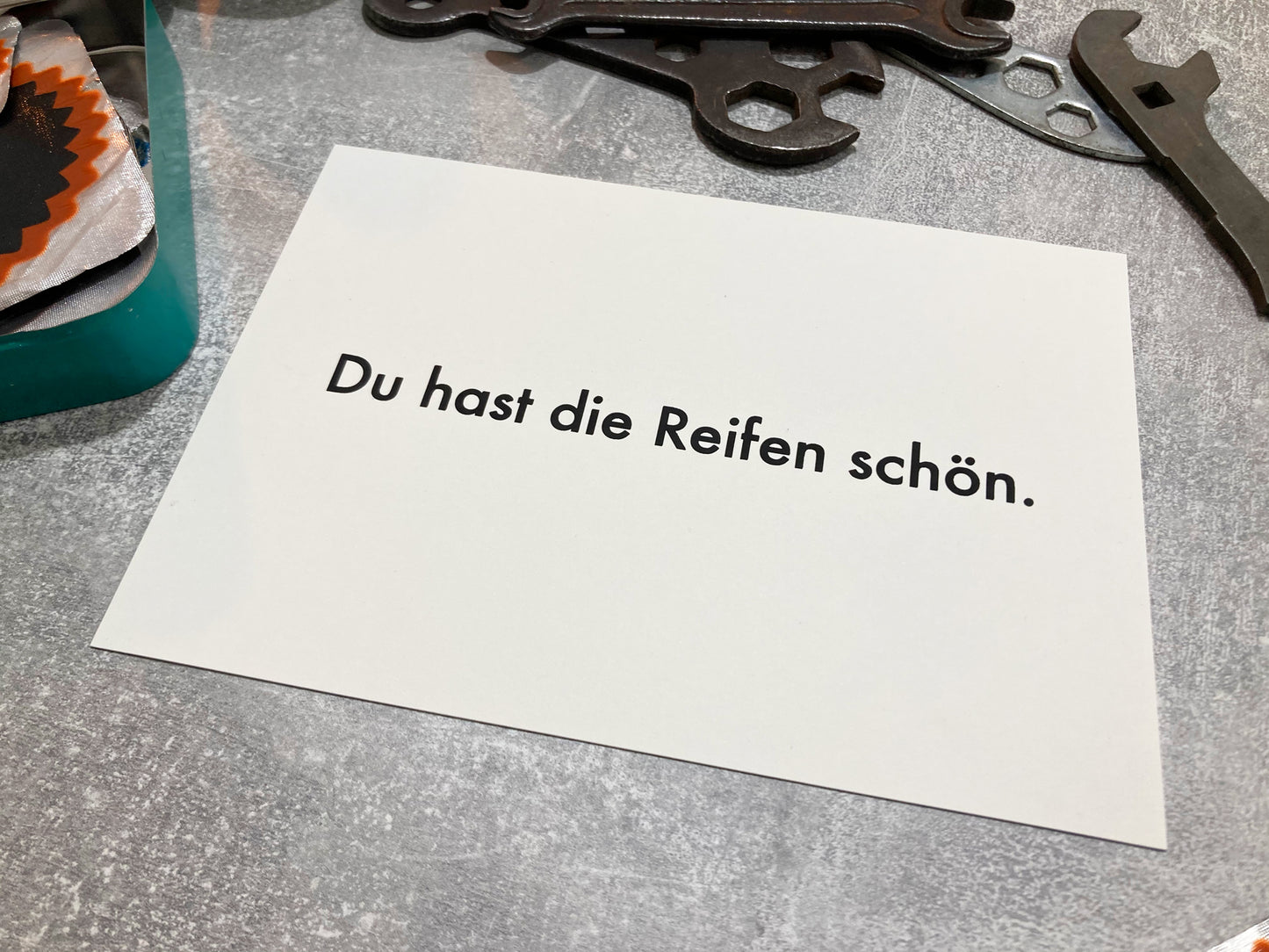 Du hast die Reifen schön | Karte