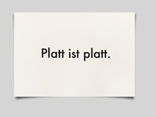 Platt ist platt | Karte